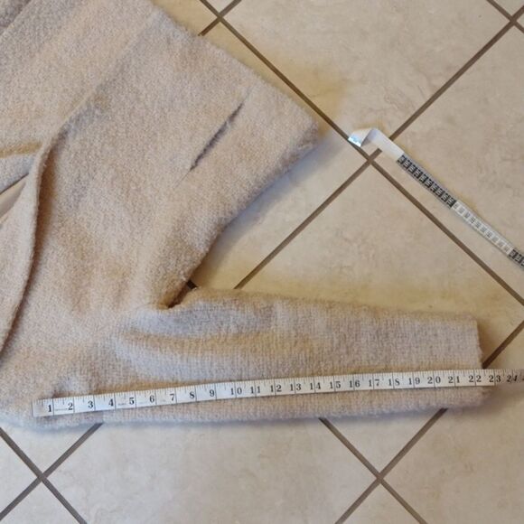 Eileen Fisher Boucle Wool Jacket Blazer Ivory Textured Knit material PL - Picture 10 of 11